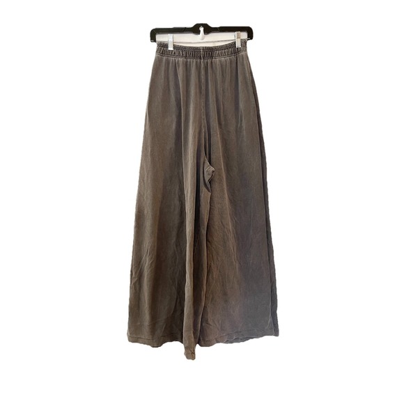 Free People Pants - Free People Wide Leg Baggy Pull On Lounge Athleisure Pants Gray Stretch Size XS